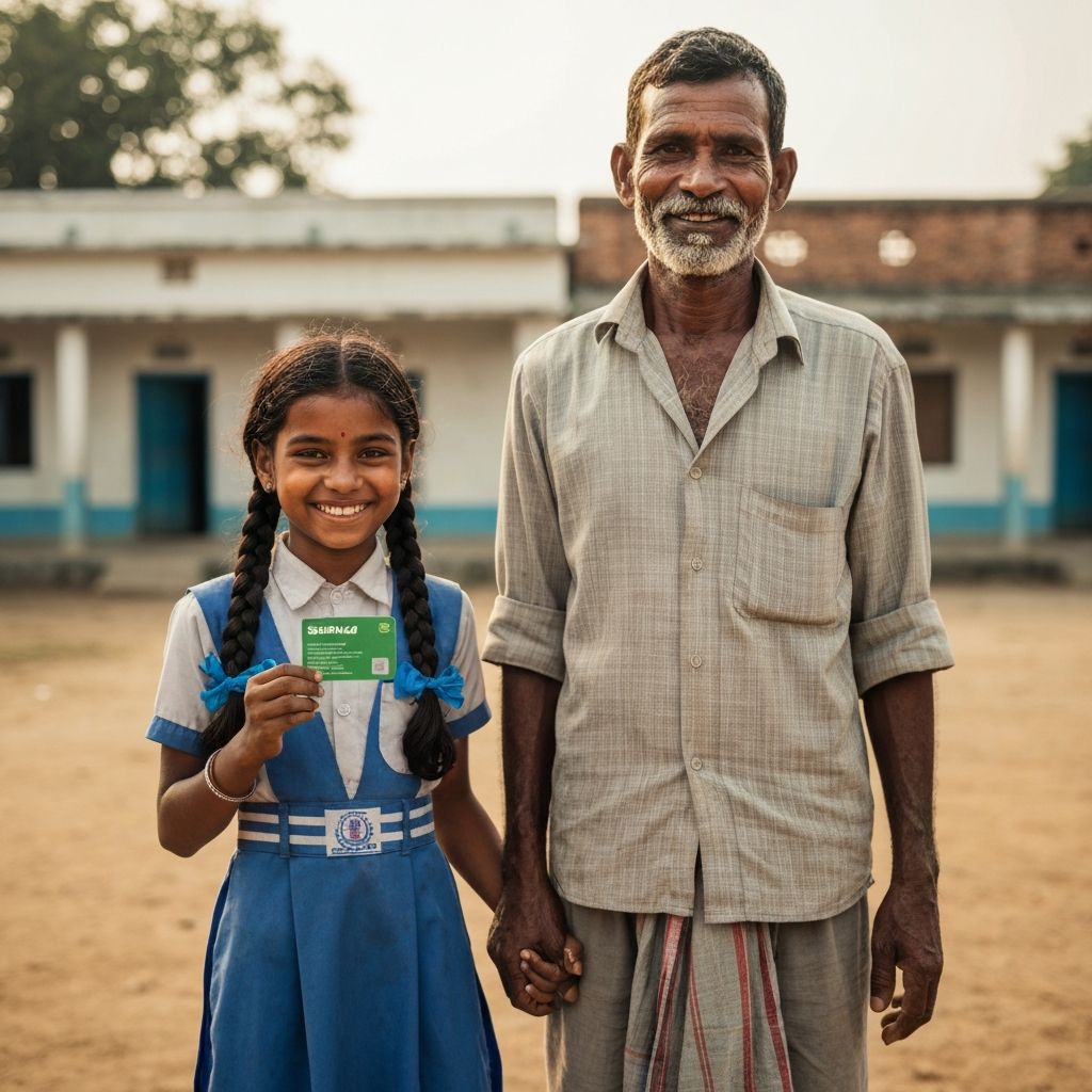 Rural student with ShikshaCard